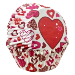 Cupcake Liners Valentine /50