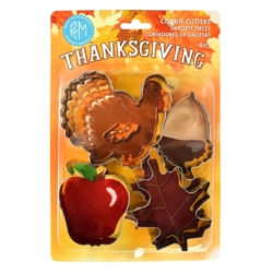 Thanksgiving Cookie Cutters 4 PC S/S Set Carded